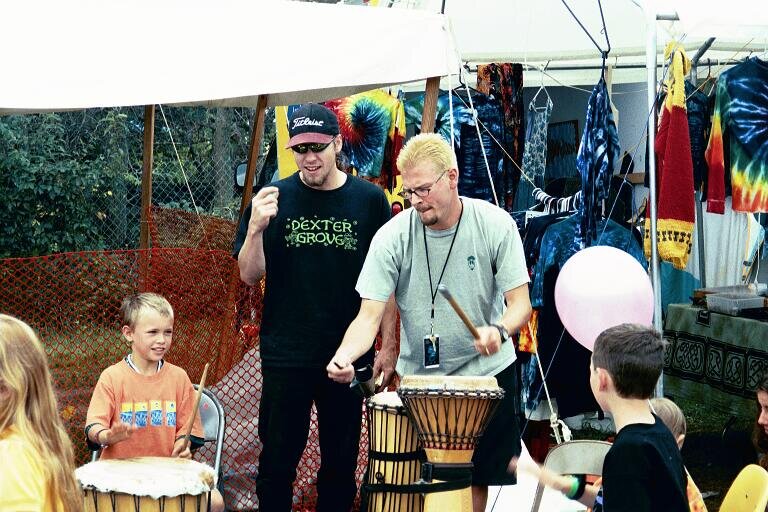 vin and jim drum circle 