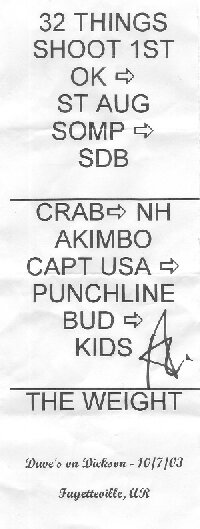 setlist 