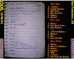 2001-10-06 - Maritime_Hall - San_Francisco, CA